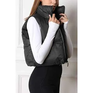 Trendy AUTOMET Cropped Puffer Vest for Stylish Comfort
