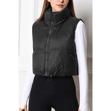 Trendy AUTOMET Cropped Puffer Vest for Stylish Comfort