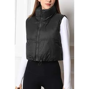 Trendy AUTOMET Cropped Puffer Vest for Stylish Comfort