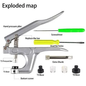 Efivs Arts Snaps for Sewing, 500 Sets Snap Buttons with Plastic Snap Press Pliers Set Snaps Starter ...