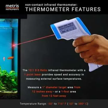 Metris Infrared Thermometer for Aquariums & Reptiles