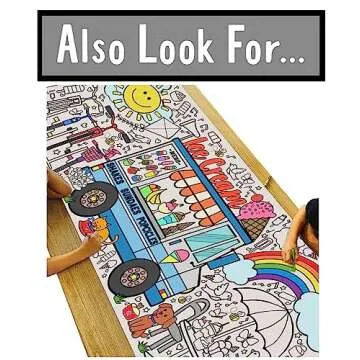 Tiny Expressions Pet Shop Coloring Tablecloth for Kids - Rolled, No Creases 30" x 72" Large Coloring Poster for Animal-Themed Birthday Parties - Fun Pet Party Decorations for Boys and Girls