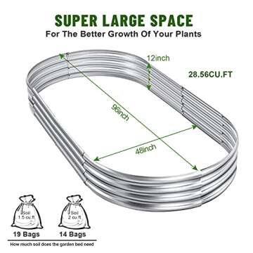 Land Guard 2Pcs Galvanized Steel Raised Garden Bed，8×4×1 ft Large Metal Raised Planter Beds, Aluminum Raised Garden Bed for Vegetables.…