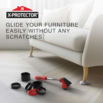 X-Protector Furniture Lifter Tool - Premium Furniture Jack Lifter Tool to Lift Furniture Easily - Appliance Lifter with 8.5" Adjustable Height - Ideal Jack to Lift Furniture Easily with Minimal Effort