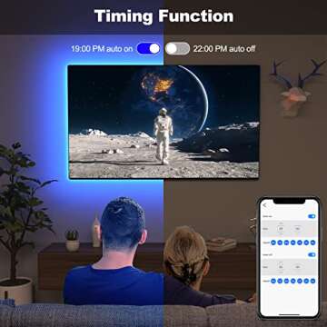 BASON LIGHTING TV LED Backlight with Bluetooth APP and Remote Control 14.76ft