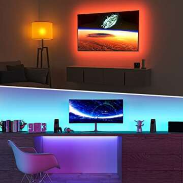 BASON LIGHTING 14.76ft LED Backlight for TVs - Music Sync & App Control