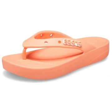 Crocs Women's Classic Platform Flip Flops - Comfort & Style in Papaya