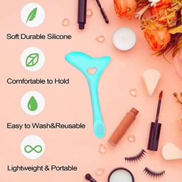 SHANPIN Eyeliner Stencils, Reusable Silicone Winged Tip Eyeliner Aid Eyebrow Pencil Stencil, Multifunctional Eye Makeup Tool Kit Eyeliner Tool.