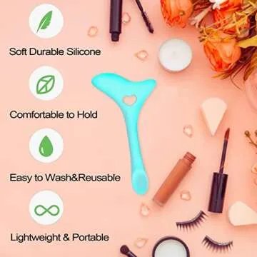 SHANPIN Eyeliner Stencils, Reusable Silicone Winged Tip Eyeliner Aid Eyebrow Pencil Stencil, Multifunctional Eye Makeup Tool Kit Eyeliner Tool.