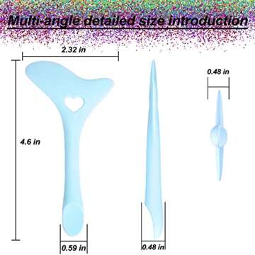 SHANPIN Eyeliner Stencils, Reusable Silicone Winged Tip Eyeliner Aid Eyebrow Pencil Stencil, Multifunctional Eye Makeup Tool Kit Eyeliner Tool.