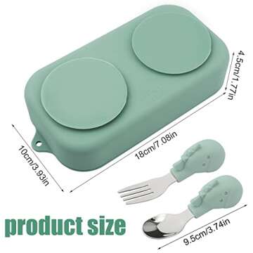 Travel Suction Plate Set for Babies - 4pcs Portable Essentials