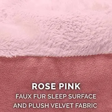Furhaven 24" Round Donut Dog Bed for Small Pets - Rose Pink