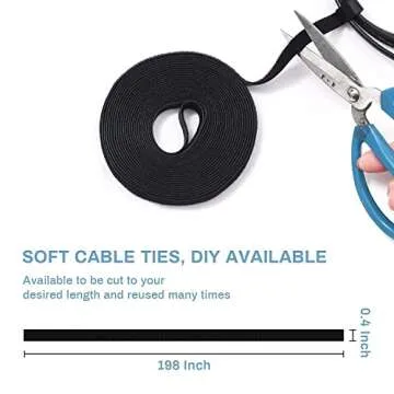 147pcs PC Cable Management kit,1 Cord Sleeve 4 Cable Sleeve with Zipper 10 Cable Clip Holder,10pcs and 2 Roll Self Adhesive tie and 20 Cable Zip Ties Tags and 100 Fastening Cable Ties for Cord (Black)