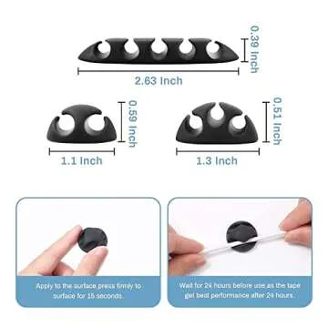 147pcs PC Cable Management kit,1 Cord Sleeve 4 Cable Sleeve with Zipper 10 Cable Clip Holder,10pcs and 2 Roll Self Adhesive tie and 20 Cable Zip Ties Tags and 100 Fastening Cable Ties for Cord (Black)