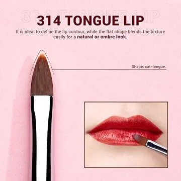 Jessup Lip Brush Set for Effortless Lip Artistry