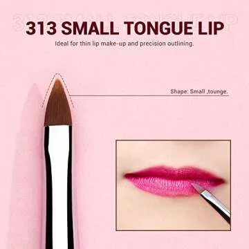 Jessup Lip Brush Set for Effortless Lip Artistry