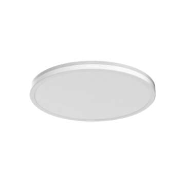 Matane 12 Inch LED Flush Mount Ceiling Light Fixture with Night Light, 24W 2400LM 3000K/4000K/5000K Selectable, Dimmable LED Ceiling Lights for Bedroom, Dining Room, Kitchen, Round White
