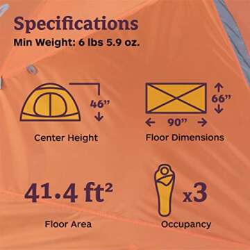 Marmot Fortress 3P Tent - Spacious & Easy Set-Up Gear