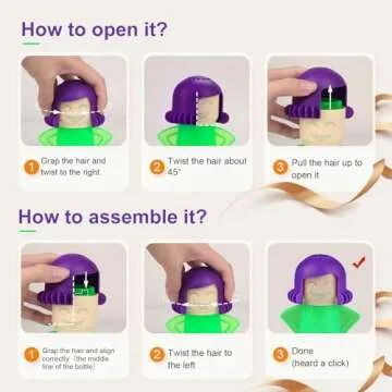 Asltw Angry or Happy Mama Microwave Cleaner, Microwave Oven Steam Cleaner, Just Add Vinegar and Water, Easily Cleans the Crud in Minutes (Green)