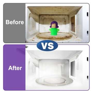 Asltw Angry or Happy Mama Microwave Cleaner, Microwave Oven Steam Cleaner, Just Add Vinegar and Water, Easily Cleans the Crud in Minutes (Green)