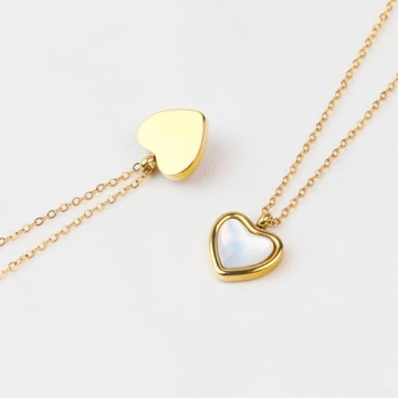 Moonstone Heart Necklace - Perfect Gifts for Her