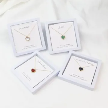 Moonstone Heart Necklace - Perfect Gifts for Her