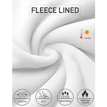 SPECIALMAGIC Sweatpants Women Fleece Lined Pants Snow Pants for Women Casual Winter Pants Warm Hiking Joggers Light Grey Large