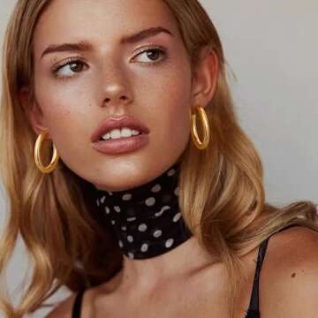Stylish Gacimy Gold Hoop Earrings for Everyday Wear