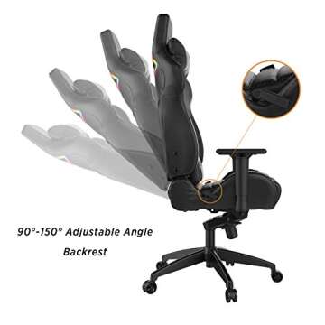 GAMDIAS RGB Gaming Chair Adjustable Features Comfort Style