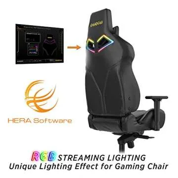 GAMDIAS RGB Gaming Chair Adjustable Features Comfort Style