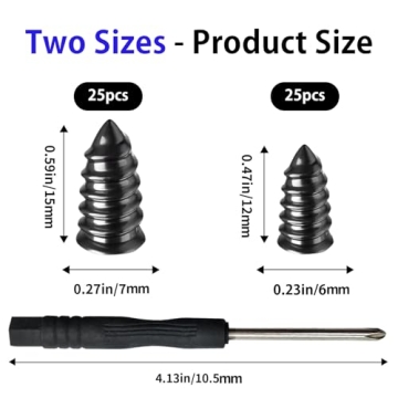 ZEHXI 50 Pack Tire Repair Rubber Nail Kit - Versatile Tire Plug Solution