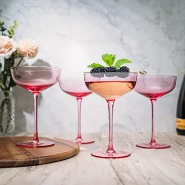 Lavender Purple Glasses Set of 4 | Elegant Barware for Gifts