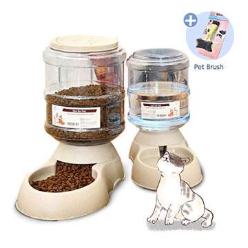 Elevated Cat Bowls, Adjustable 15°Tilted Raised Food Feeding Bowl for Cats and Small Dogs,Stainless...