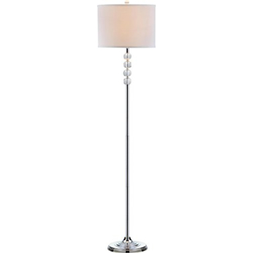 SAFAVIEH Lighting Collection Vendome Clear Crystal/ Chrome 60-inch Living Room Bedroom Home Office S...