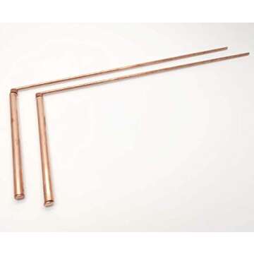Spirit Hunter 99.9% Copper Dowsing Rod- 2PCS Divining Rods with Bag - Detect Gold, Water, Ghost Hunt...