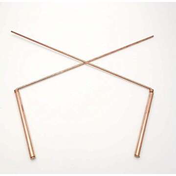 Spirit Hunter 99.9% Copper Dowsing Rod- 2PCS Divining Rods with Bag - Detect Gold, Water, Ghost Hunting etc.
