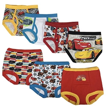 Disney Boys Pixar Cars Potty Pant Starter Kit With Stickers & Tracking Chart Sizes 18m, 2t, 3t, 4t B...