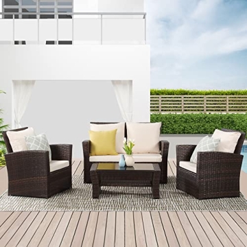 Wisteria Lane Outdoor Patio Furniture Set with Cushions
