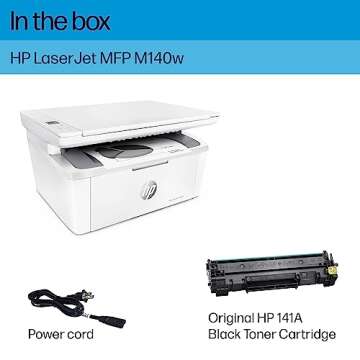 HP LaserJet MFP M140w Wireless Printer, Print, scan, copy, Fast speeds, Easy setup, Mobile printing, Best-for-small teams