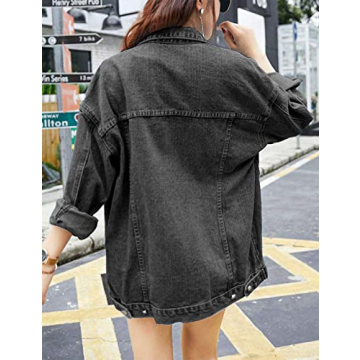 Stylish Omoone Women's Oversized Denim Jacket for Casual Wear