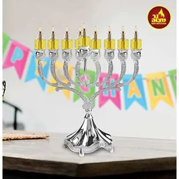 Ner Mitzvah Pre - Filled Menorah Oil Cup Candles, Hanukkah Ohr Lights, 100% Olive Oil with Cotton Wick in Glass Cup - Medium (Pack of 36) - Burns Approx, 2 1/2 Hrs