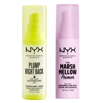 NYX PROFESSIONAL MAKEUP Plump Right Back Plumping Serum & Primer + Marshmellow Smoothing Primer (2-P...