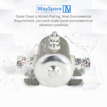 MaySpare Max Transient 200A Trombetta 12V Solenoid Relay 3 Terminal Heavy Duty Winch Marine 24106 SPST 12 Volt Solenoid