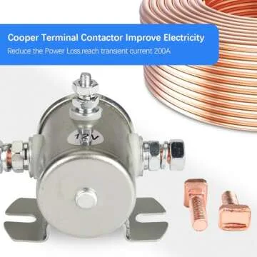 MaySpare Max Transient 200A Trombetta 12V Solenoid Relay 3 Terminal Heavy Duty Winch Marine 24106 SPST 12 Volt Solenoid