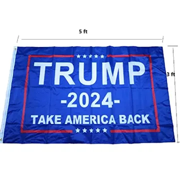 2 Pack Take America Back Flags 3x5 ft Donald Trump 2024