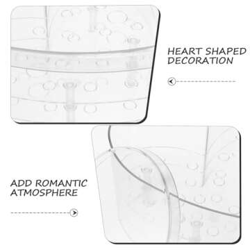 HOLIDYOYO Clear Acrylic Vase Heart Shaped Box with 19 Holes Floral Decorative Centerpiece Rose Pots Stand for Wedding Valentines Day Dining Table Home Decoration