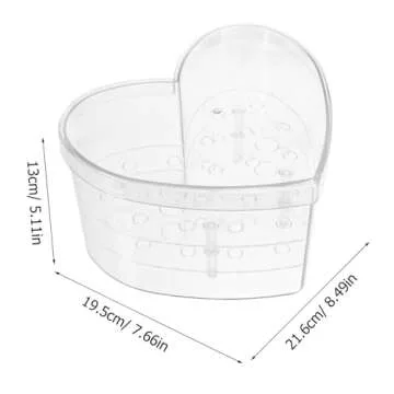 HOLIDYOYO Clear Acrylic Vase Heart Shaped Box with 19 Holes Floral Decorative Centerpiece Rose Pots Stand for Wedding Valentines Day Dining Table Home Decoration