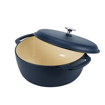 Amazon Basics Enameled Cast Iron Dutch Oven Pot 6-Quart