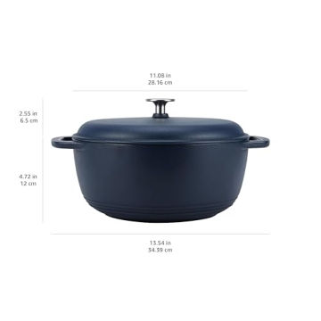 Amazon Basics Enameled Cast Iron Dutch Oven Pot 6-Quart