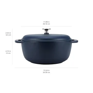 Amazon Basics Enameled Cast Iron Dutch Oven Pot 6-Quart